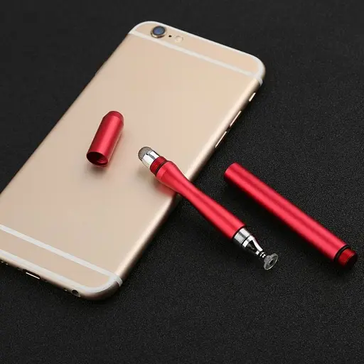 Стилус ємнісний, високоточний Jot Pro двосторонній, з вигином, металевий, червоний - фото 2