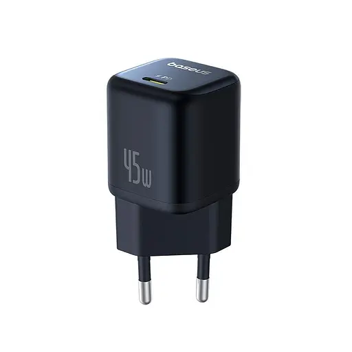 Сетевой адаптер Baseus Picogo Gan Fast Charger | 1Type-C, 45W/3A, PD/QC| - фото 1
