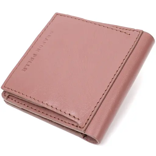 Кожаный женский кошелек Grande Pelle 9.7х10.2х1 см acs0027014 - фото 2