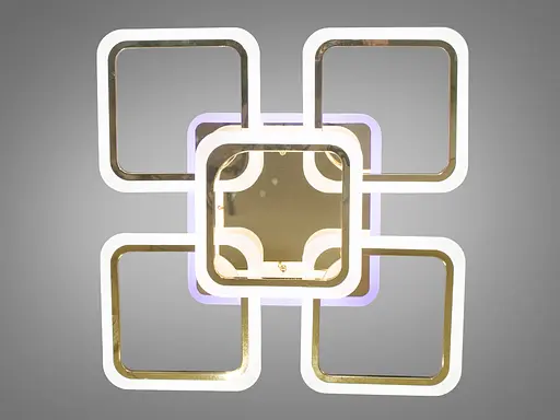 Світлодіодна люстра смарт світильник з пультом, золото, 120WСвітлодіодна люстра смарт світильник з пультом, 120W, коричнева - фото 2