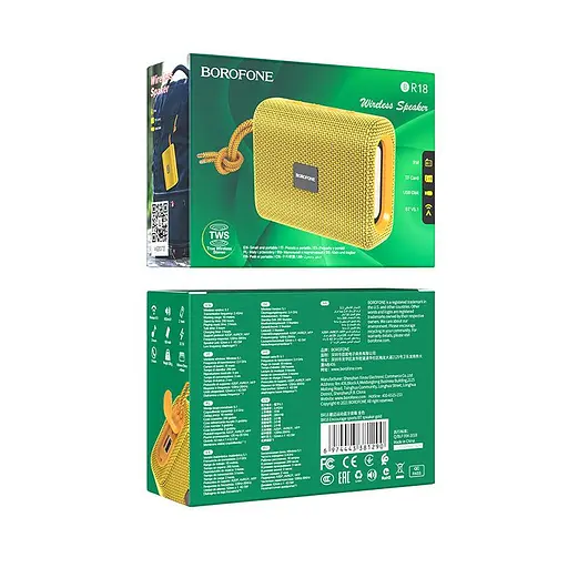 Колонка портативна Borofone BR18 Encourage sports BT speaker Gold - фото 3