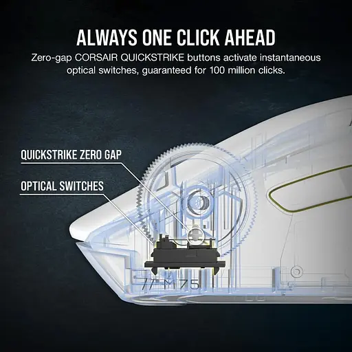 Миша Corsair M75 Wireless Lightweight White (CH-931D011-EU) - фото 6