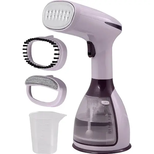 Відпарювач Liberton LHS-6900, Pink, 1500W, постійна пара 25 г/хв, об'єм бака для води 280мл, паровий удар, вертикальне та горизонтальне відпарювання, щітка, кліпса для брюк, антикрапля - фото 2