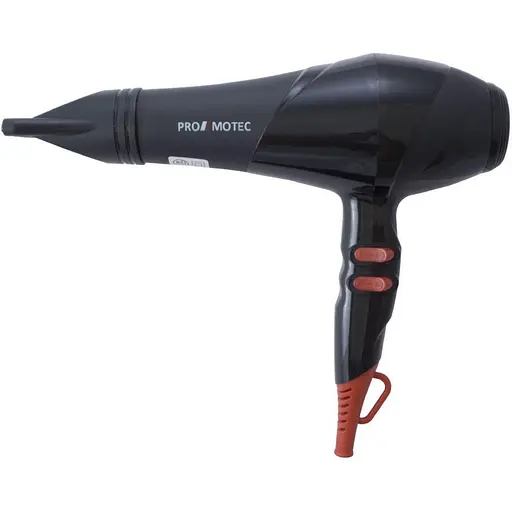 Фен для сушіння та укладання волосся Promotec PM-2302 3000 Вт з дифузором і концентратором Чорний - фото 1