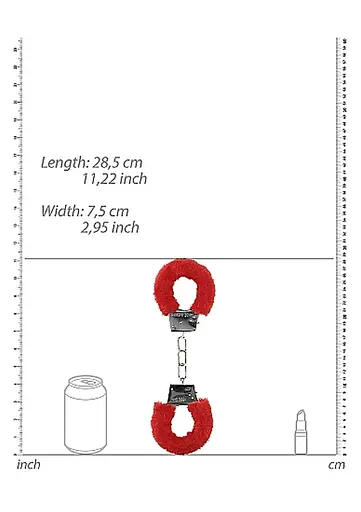 Наручники Ouch! Handcuffs Furry (червоний) - фото 5