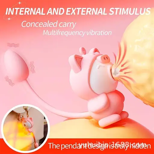 Подвійний вакуумний вібратор Otouch Cici Kitty з 20 режимами вібрації для жінок стимуляція клітора та точки G рожевий - фото 4