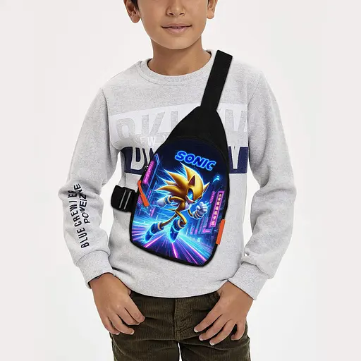 Сумка через плечо детская Супер Соник 29х17 см сумка слинг для мальчика (02210)