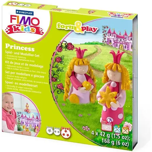 Набор пластики Fimo kids Принцесса 4 цвета 42 г   - фото 1