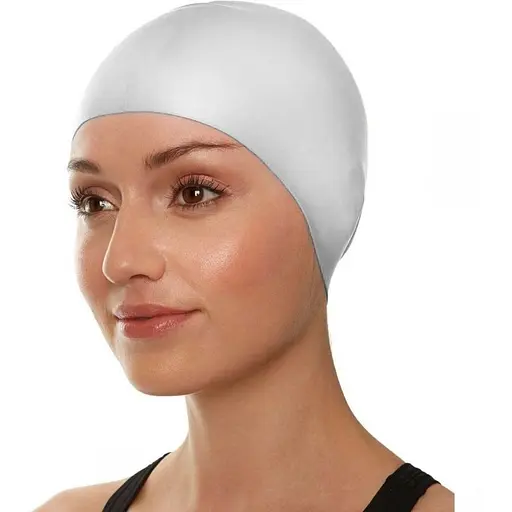 Шапочка для плавання Intex 55991 силікон від 8 років 20 см білий - фото 2