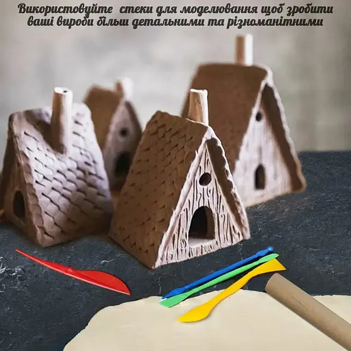 Дитячий глиняний набір для творчості "Мега" GL-004 природна глина 2 кг - фото 4