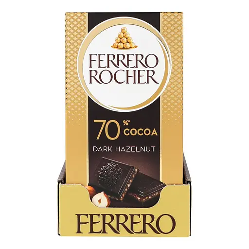 Чорний шоколад Ferrero Rocher з лісовими горіхами 90 г  - фото 3