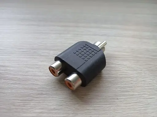 Перехідник сплітер GRAND 2 rca f to 1 мale 2 тюльпани мами на 1 тато - фото 2