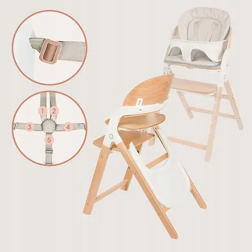 Багатофункціональний стільчик Lionelo Megan White Wood (LO-MEGAN WHITE WOOD) - фото 4