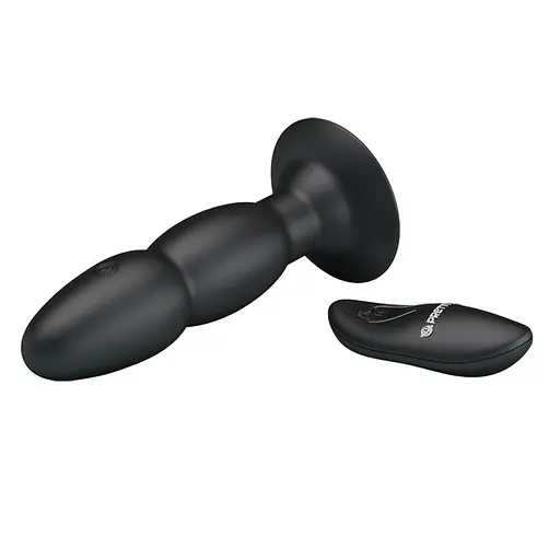 Анальна пробка Pretty Love RC Vibrating Butt Plug 13.5 см (чорний) - фото 3