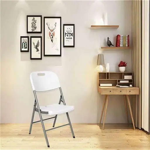 Набір садових меблів SpringFun стіл складний 88см + 2 стільці для пікніка Білий метал/пластик - фото 9