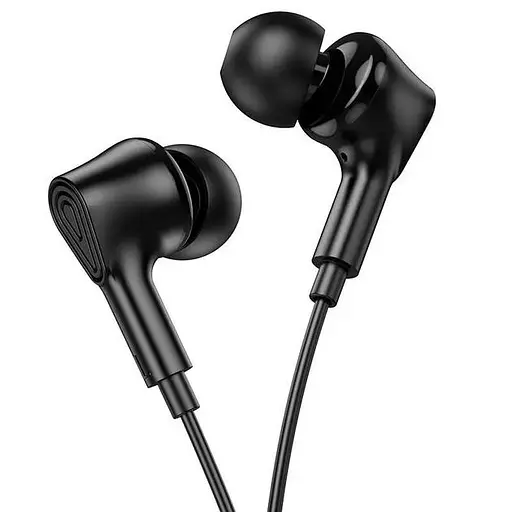 Дротові навушники Hoco M102 Ingenious universal earphones with microphone, 3.5mm, 1.2m, black - фото 4