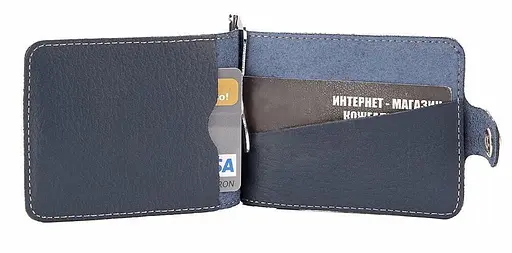 Добротный кожаный зажим для денег Shvigel 11х8 см acs0032269 - фото 5