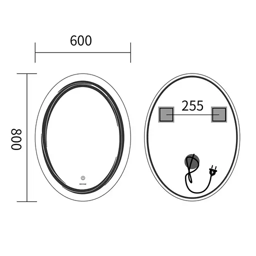 Дзеркало Mixxus Premium Wave MV04-60x80 MP6636 - фото 8