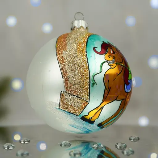 Елочное украшение Санта Шоп Символ 2026 Подкова на счастье стекло (4820001180381) - фото 4