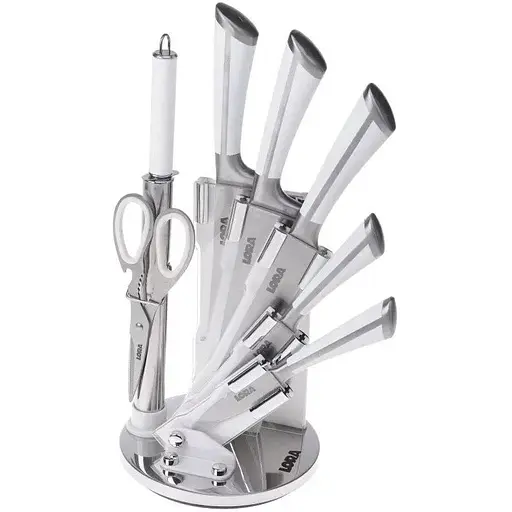 Набір ножів із підставкою 8 предметів White (NS20SETKN)