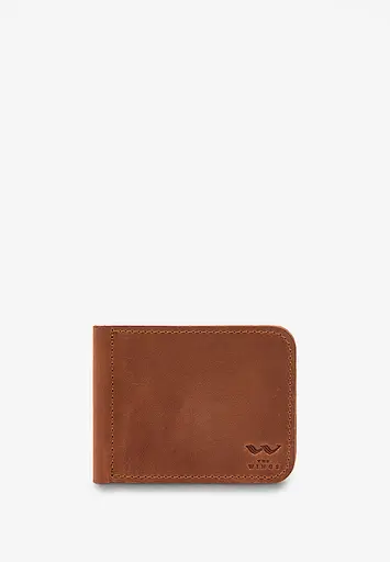 Зажим для денег светло-коричневый винтаж - фото 2