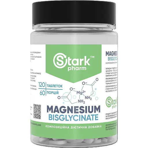 Харчова добавка Stark Pharm Magnesium Bis-Glycinate 120 таблеток