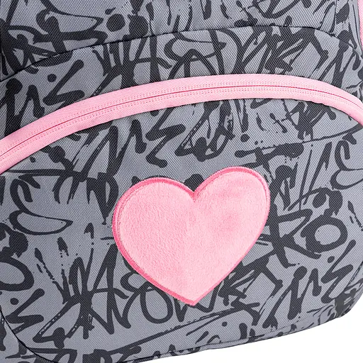 Рюкзак GoPack Education 175M-4 Fluffy Heart Серо-розовый (GO26-175M-4) - фото 15