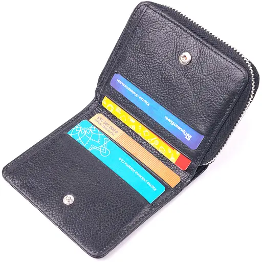 Кожаный женский кошелек KARYA 9х10.3х3 см acs0024612 - фото 3