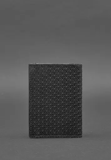 Шкіряна обкладинка для паспорта 2.0 Карбон чорна - фото 6