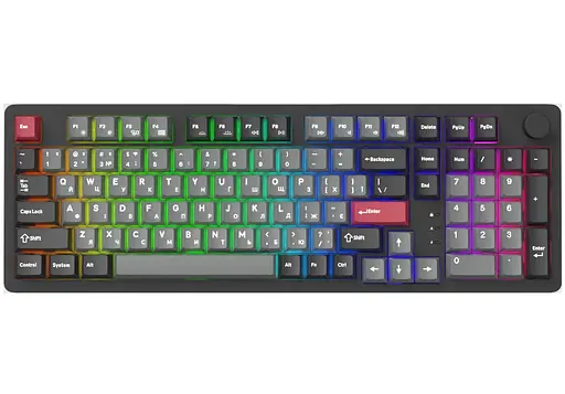 Клавиатура игровая механическая GamePro MK-305-BK Asgard Drakkar Keychron Super Red Switch Bluetooth 5.2/2.4 ГГц/USB Black - фото 1