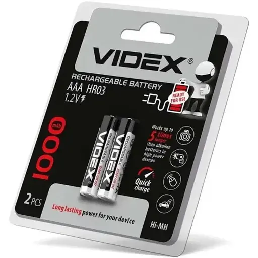 Аккумулятор Videx R03 1000mAh (предзаряд) BLI 2 - фото 1