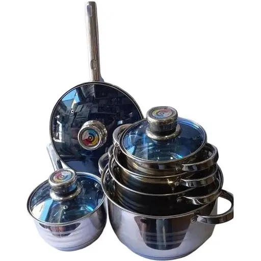 Набор посуды Royalty Line RL-1801B Серебристый 18 предметов - фото 1