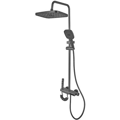 Душевая система Champion PBL-009-J с кнопочным переключателем 4 режима graphite CH6500, Графит - фото 1