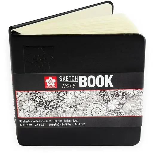 Блокнот Sakura Sketch 12х12 см 140 г/м2 80 л кремово-белый - фото 3