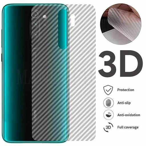 Захисна плівка 3D Carbon Fiber для Xiaomi Redmi Note 9 Pro (задня панель)