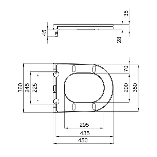Сиденье для унитаза Qtap (Robin, Scorpio) с микролифтом Slim QT99HXU09W, Белый - фото 6