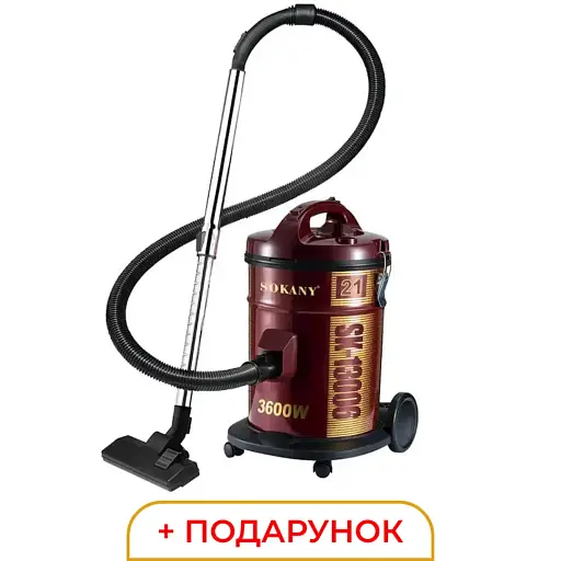 Профессиональный пылесос SOKANY SK-13006 с мешком 21 л и НЕРА-фильтром, красный Sokany SK-13006 - фото 1