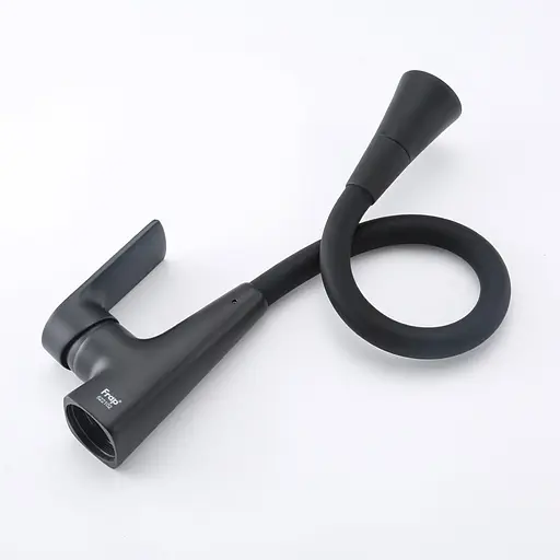 Смеситель для кухни Frap F4471-6 с гибким изливом Черный матовый - фото 3