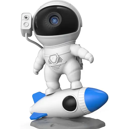 Проектор звездного неба DKT Астронавт на ракете (13 галактик) White [111480]