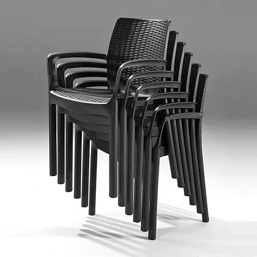 Стул садовый пластиковый Keter Bali серый - фото 5