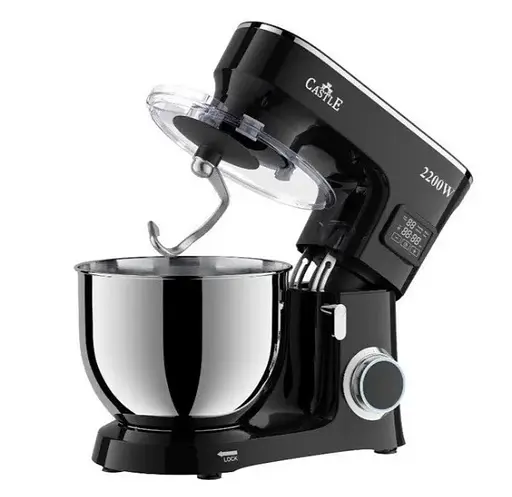 Кухонная машина Castle миксер CM-04B тестомес планетарный 2000Вт черный - фото 3
