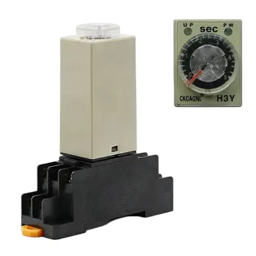 Реле времени, таймер H3Y-2 / 0-5с / 220В / 5А / на DIN-рейку - фото 2