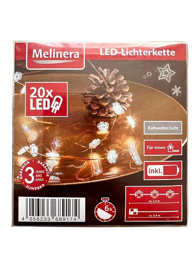 Світлодіодні гірлянди Melinera 20 led Сніжинки 2.3 м з батарейками в комплекті - фото 3