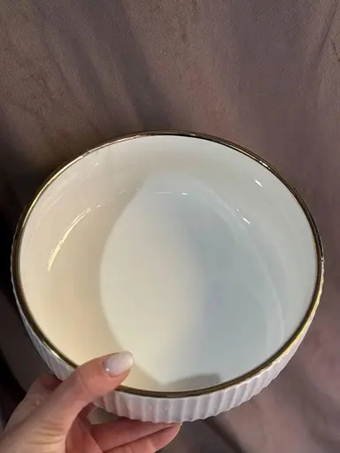 Керамическое блюдо 1569 G для сервировки с декоративной подставкой 20 см - фото 4