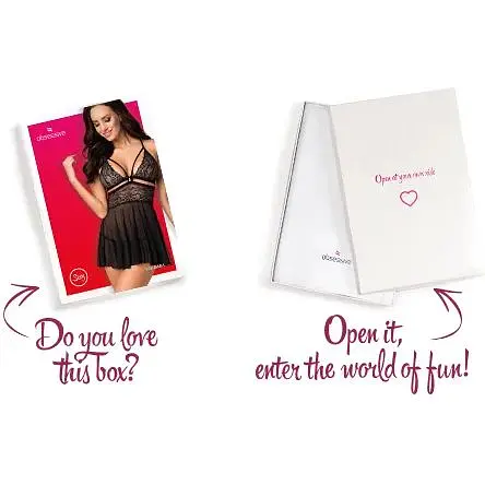 Эротический кружевной комплект с сеточкой Obsessive 838-BAB-1 Babydoll & Thong Black L/XL, черный - фото 9