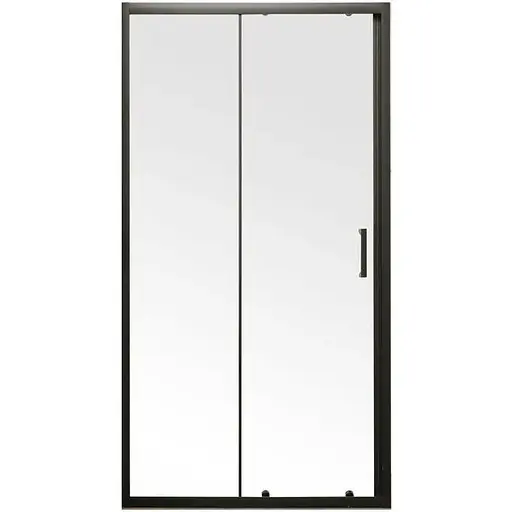 Дверь в нишу Mixxus Premium Diverse SD01-120x185-TR Black прозрачное стекло 5 мм MI6877, универсальная, прозрачная, черный матовый - фото 1