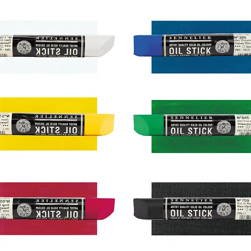 Набір олійної фарби у формі пастелі Sennelier Medium, 6 шт, асорті - фото 3