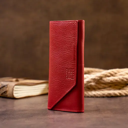 Женский кожаный кошелек-клатч Grande Pelle 20х10х2.5 см acs0015920 - фото 6