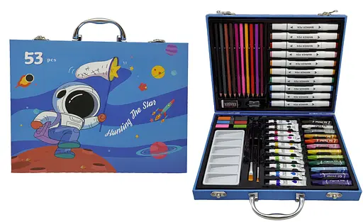 Набор для рисования Космонавт в чемодане, 29x23x5 см, 53 предмета, 53-3