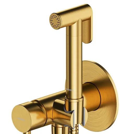 Набір гігієнічного душу прихованого монтажу Omnires Y brushed gold SYSYBI2GLB, Золотий - фото 2